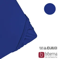 biberna Feinjersey-Spannbetttuch saphir, 1x 140x200 cm - 160x200 cm