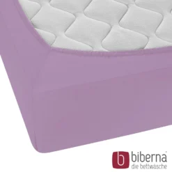 biberna Feinjersey-Spannbetttuch viola, 1x 140x200 cm - 160x200 cm
