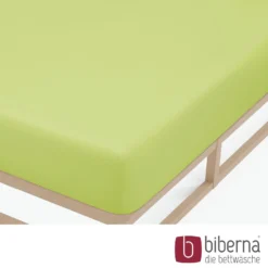 biberna Feinjersey-Spannbetttuch apfelgrün, 1x 140x200 cm - 160x200 cm