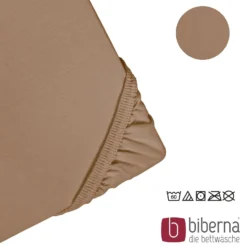 biberna Feinjersey-Spannbetttuch macchiato, 1x 140x200 cm - 160x200 cm