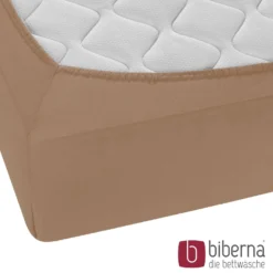 biberna Feinjersey-Spannbetttuch macchiato, 1x 140x200 cm - 160x200 cm