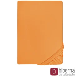 biberna Feinjersey-Spannbetttuch nektarine, 1x 140x200 cm - 160x200 cm