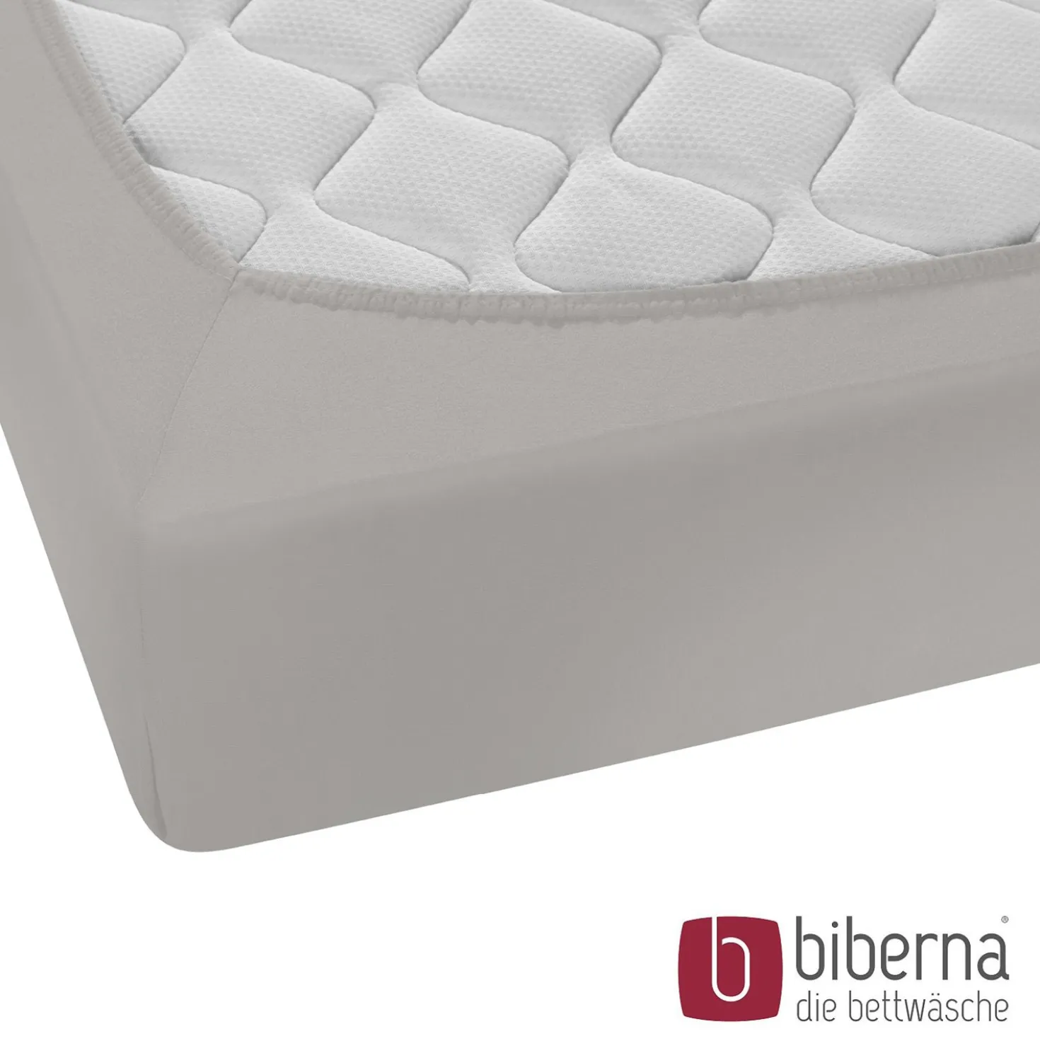 biberna Feinjersey-Spannbetttuch sturmgrau, 1x 180x200 cm - 200x200 cm