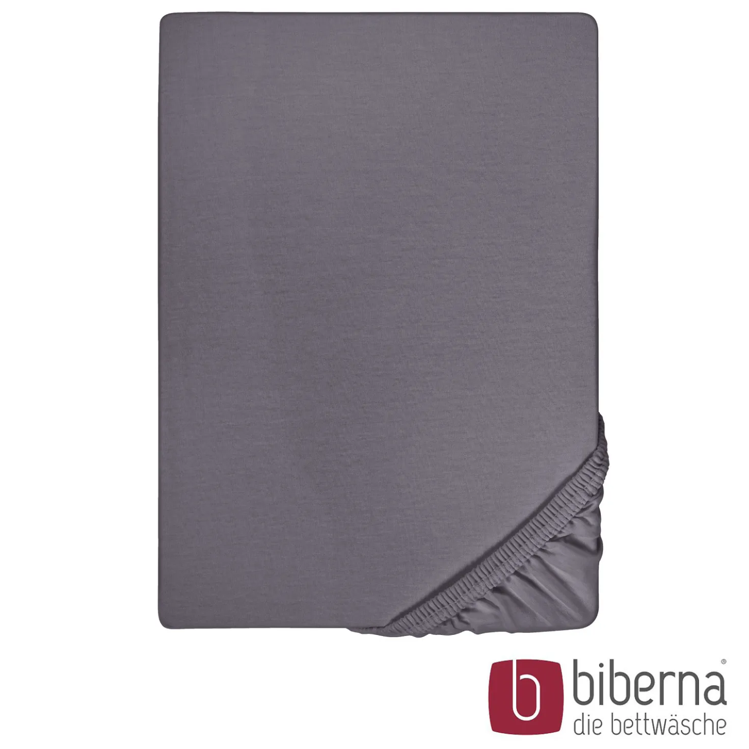 biberna Feinjersey-Spannbetttuch silber/grau, 1x 180x200 cm - 200x200 cm
