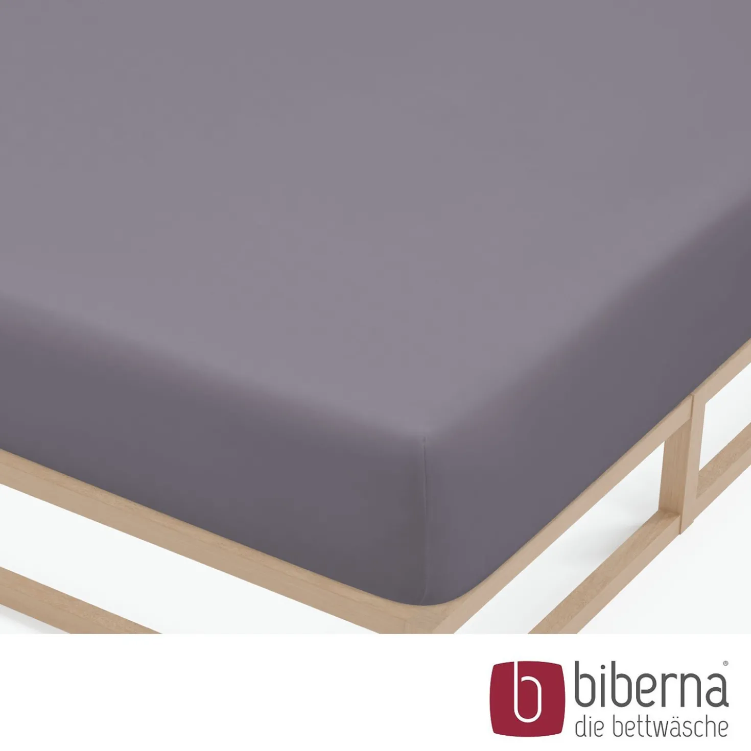 biberna Feinjersey-Spannbetttuch silber/grau, 1x 180x200 cm - 200x200 cm