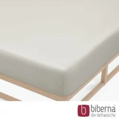 biberna Feinjersey-Spannbetttuch grau, 1x 180x200 cm - 200x200 cm