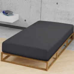biberna Feinjersey-Spannbetttuch titanium, 1x 180x200 cm - 200x200 cm