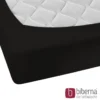 biberna Feinjersey-Spannbetttuch schwarz, 1x 180x200 cm - 200x200 cm