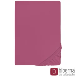biberna Feinjersey-Spannbetttuch brombeer, 1x 180x200 cm - 200x200 cm