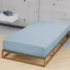 biberna Feinjersey-Spannbetttuch taubenblau, 1x 180x200 cm - 200x200 cm