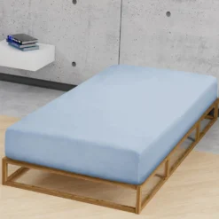 biberna Feinjersey-Spannbetttuch eisblau, 1x 180x200 cm - 200x200 cm