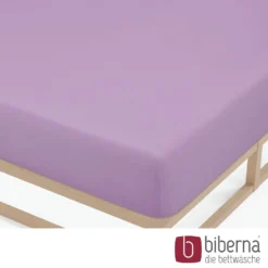 biberna Feinjersey-Spannbetttuch viola, 1x 180x200 cm - 200x200 cm