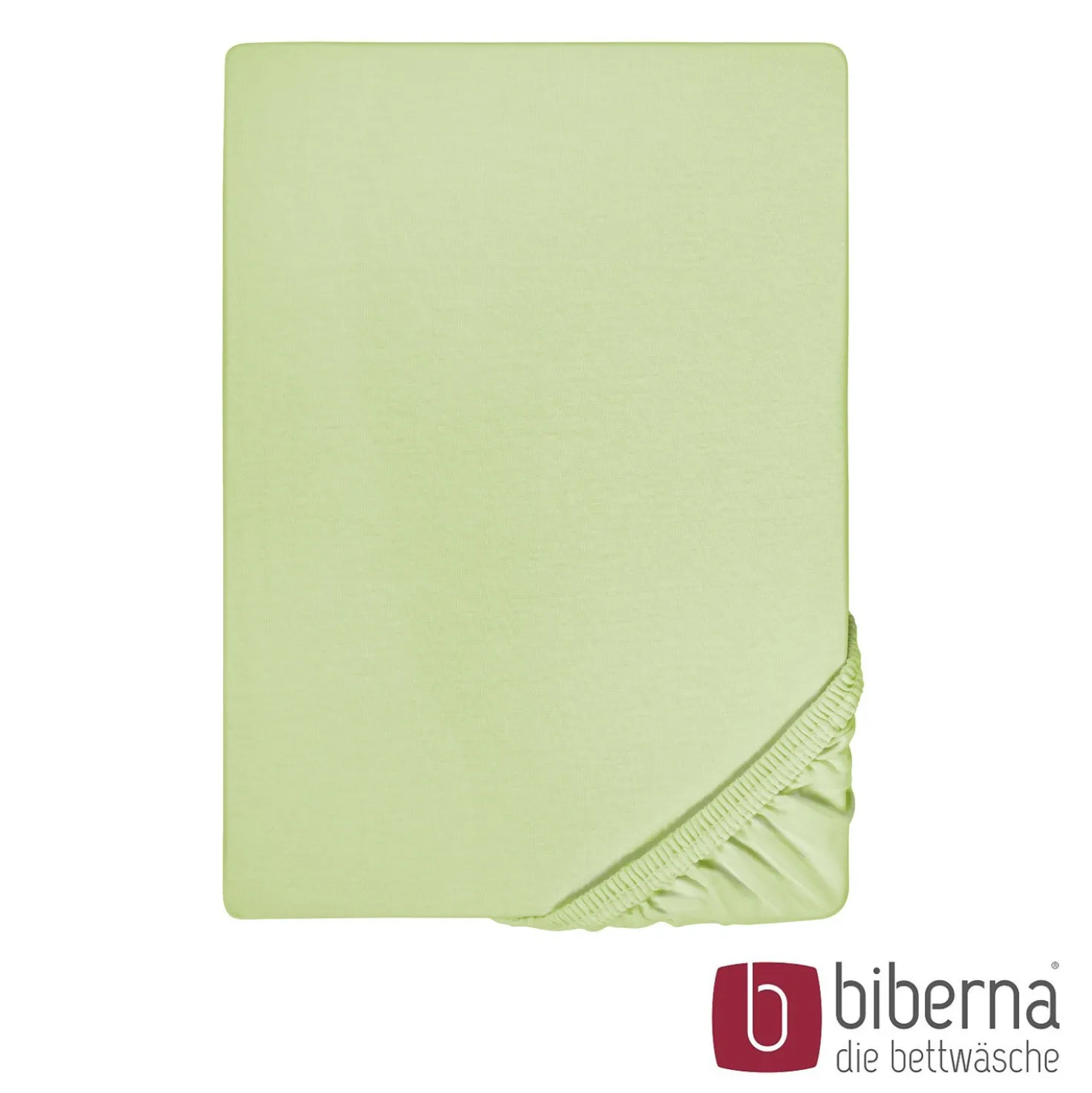 biberna Feinjersey-Spannbetttuch pistaziengrün, 1x 180x200 cm - 200x200 cm
