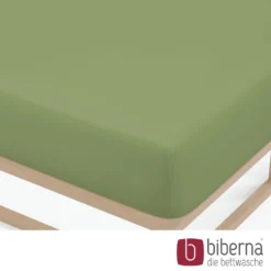 biberna Feinjersey-Spannbetttuch fichte, 1x 180x200 cm - 200x200 cm