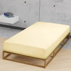 biberna Feinjersey-Spannbetttuch gelb, 1x 180x200 cm - 200x200 cm