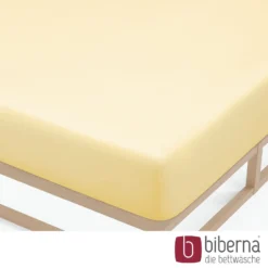 biberna Feinjersey-Spannbetttuch gelb, 1x 180x200 cm - 200x200 cm
