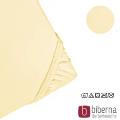 biberna Feinjersey-Spannbetttuch gelb, 1x 180x200 cm - 200x200 cm