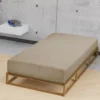 biberna Feinjersey-Spannbetttuch taupe, 1x 180x200 cm - 200x200 cm