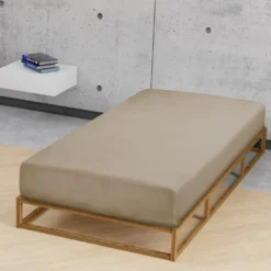 biberna Feinjersey-Spannbetttuch taupe, 1x 180x200 cm - 200x200 cm