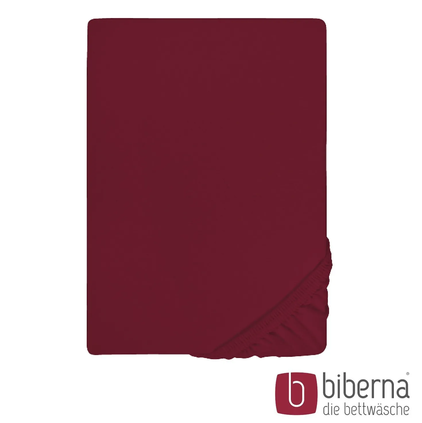 biberna Feinjersey-Spannbetttuch burgund, 1x 180x200 cm - 200x200 cm