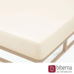 biberna Feinjersey-Spannbetttuch natur, 1x 180x200 cm - 200x200 cm