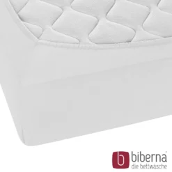 biberna Feinjersey-Spannbetttuch weiss, 1x 60x120 cm - 70x140 cm