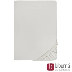 biberna Feinjersey-Spannbetttuch grau, 1x 60x120 cm - 70x140 cm