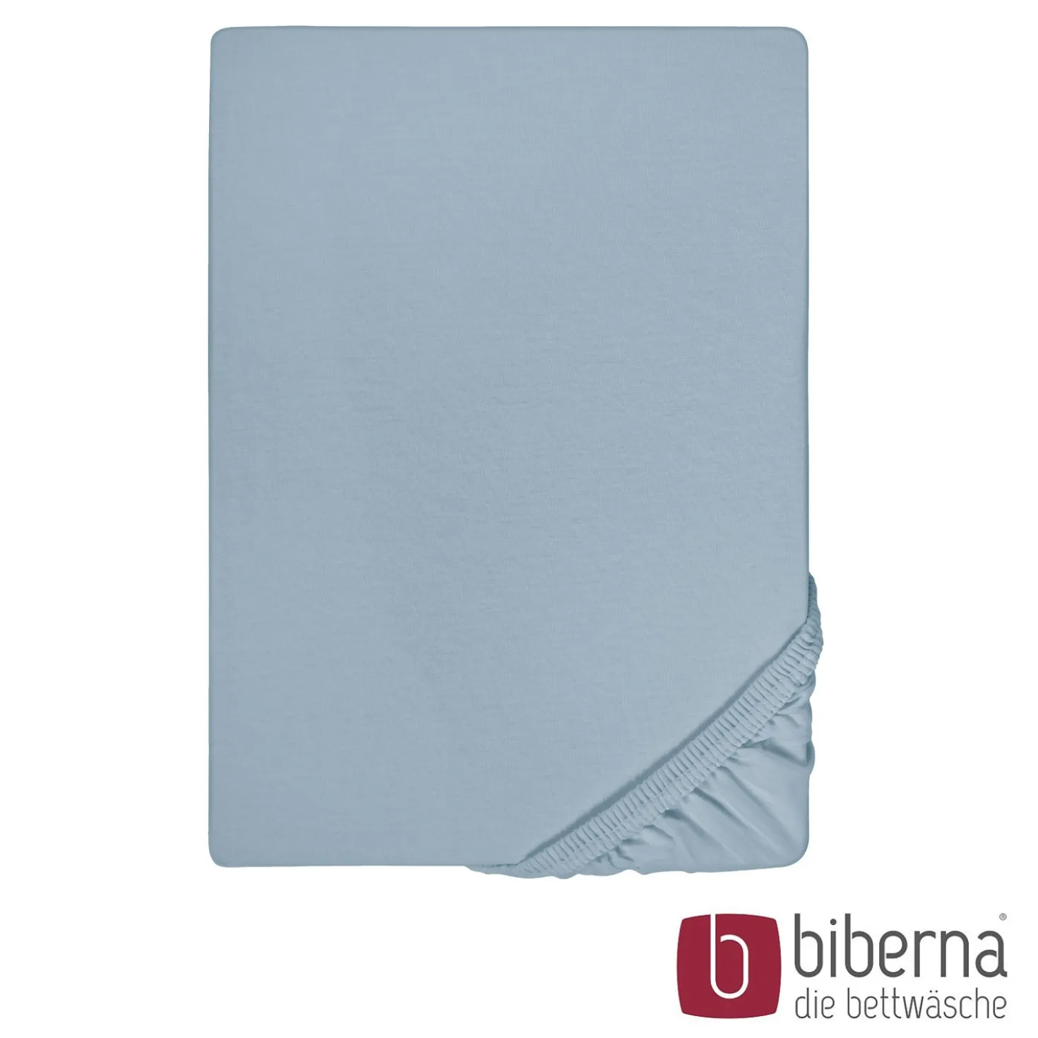 biberna Feinjersey-Spannbetttuch taubenblau, 1x 60x120 cm - 70x140 cm