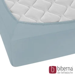 biberna Feinjersey-Spannbetttuch taubenblau, 1x 60x120 cm - 70x140 cm