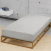 biberna Feinjersey-Spannbetttuch sturmgrau, 1x 90x190 cm - 100x200 cm