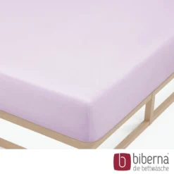 biberna Feinjersey-Spannbetttuch flieder, 1x 60x120 cm - 70x140 cm