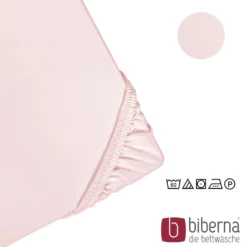 biberna Feinjersey-Spannbetttuch rose, 1x 90x190 cm - 100x200 cm