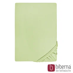 biberna Feinjersey-Spannbetttuch pistaziengrün, 1x 60x120 cm - 70x140 cm