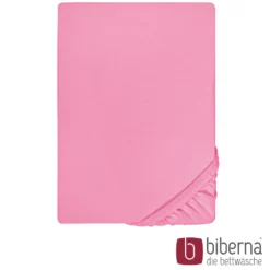 biberna Feinjersey-Spannbetttuch pink, 1x 90x190 cm - 100x200 cm