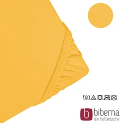 biberna Feinjersey-Spannbetttuch honig, 1x 60x120 cm - 70x140 cm