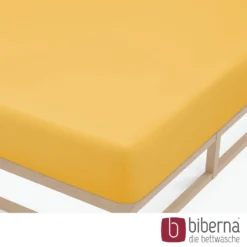 biberna Feinjersey-Spannbetttuch honig, 1x 60x120 cm - 70x140 cm