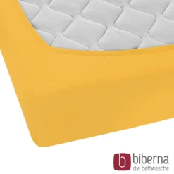 biberna Feinjersey-Spannbetttuch honig, 1x 60x120 cm - 70x140 cm