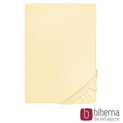 biberna Feinjersey-Spannbetttuch gelb, 1x 60x120 cm - 70x140 cm