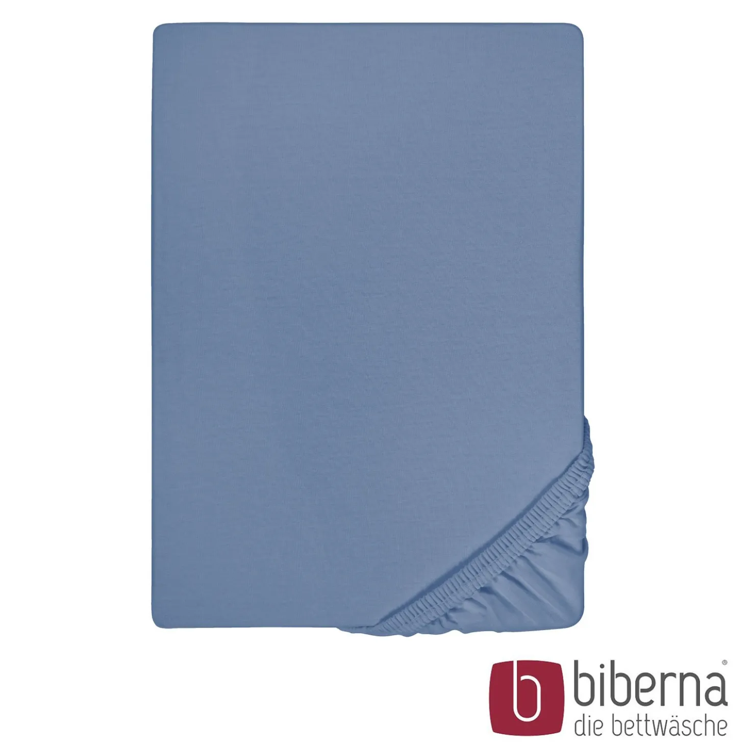 biberna Feinjersey-Spannbetttuch blau, 1x 90x190 cm - 100x200 cm