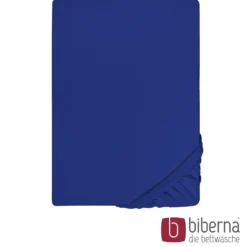 biberna Feinjersey-Spannbetttuch saphir, 1x 90x190 cm - 100x200 cm