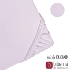 biberna Feinjersey-Spannbetttuch flieder, 1x 90x190 cm - 100x200 cm