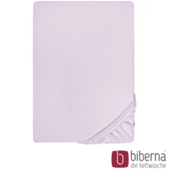 biberna Feinjersey-Spannbetttuch flieder, 1x 90x190 cm - 100x200 cm
