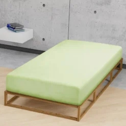 biberna Feinjersey-Spannbetttuch pistaziengrün, 1x 90x190 cm - 100x200 cm