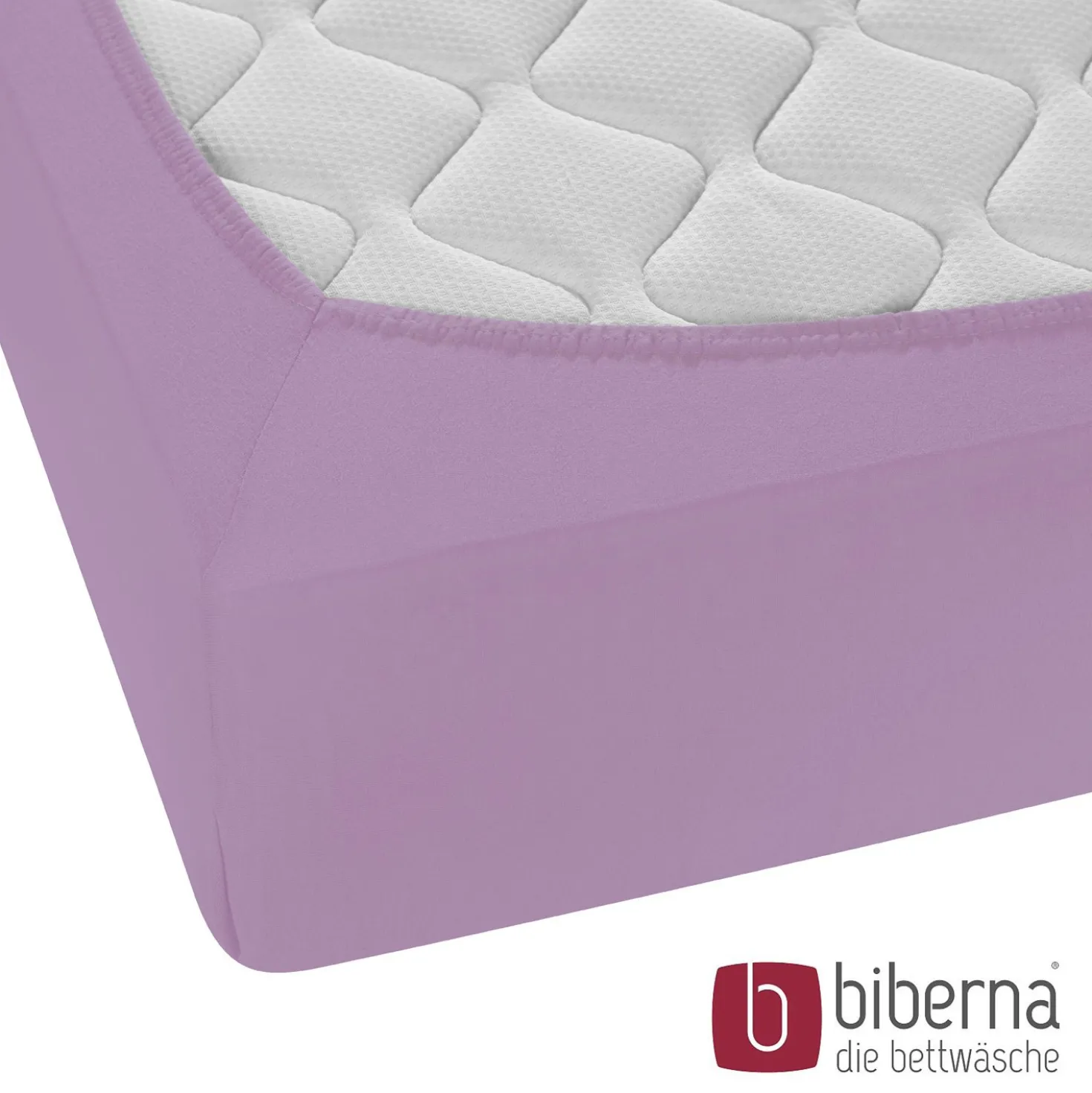 biberna Feinjersey-Spannbetttuch viola, 1x 90x190 cm - 100x200 cm