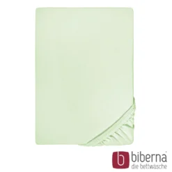 biberna Feinjersey-Spannbetttuch mint, 1x 90x190 cm - 100x200 cm