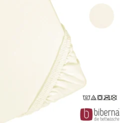 biberna Feinjersey-Spannbetttuch perlmutt, 1x 60x120 cm - 70x140 cm