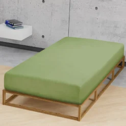 biberna Feinjersey-Spannbetttuch fichte, 1x 90x190 cm - 100x200 cm