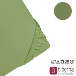 biberna Feinjersey-Spannbetttuch fichte, 1x 90x190 cm - 100x200 cm