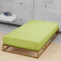 biberna Feinjersey-Spannbetttuch apfelgrün, 1x 90x190 cm - 100x200 cm