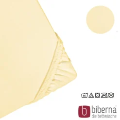 biberna Feinjersey-Spannbetttuch gelb, 1x 90x190 cm - 100x200 cm
